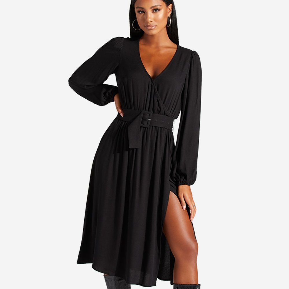 Brandnew Midi Wrap Womens Fashionable Dress